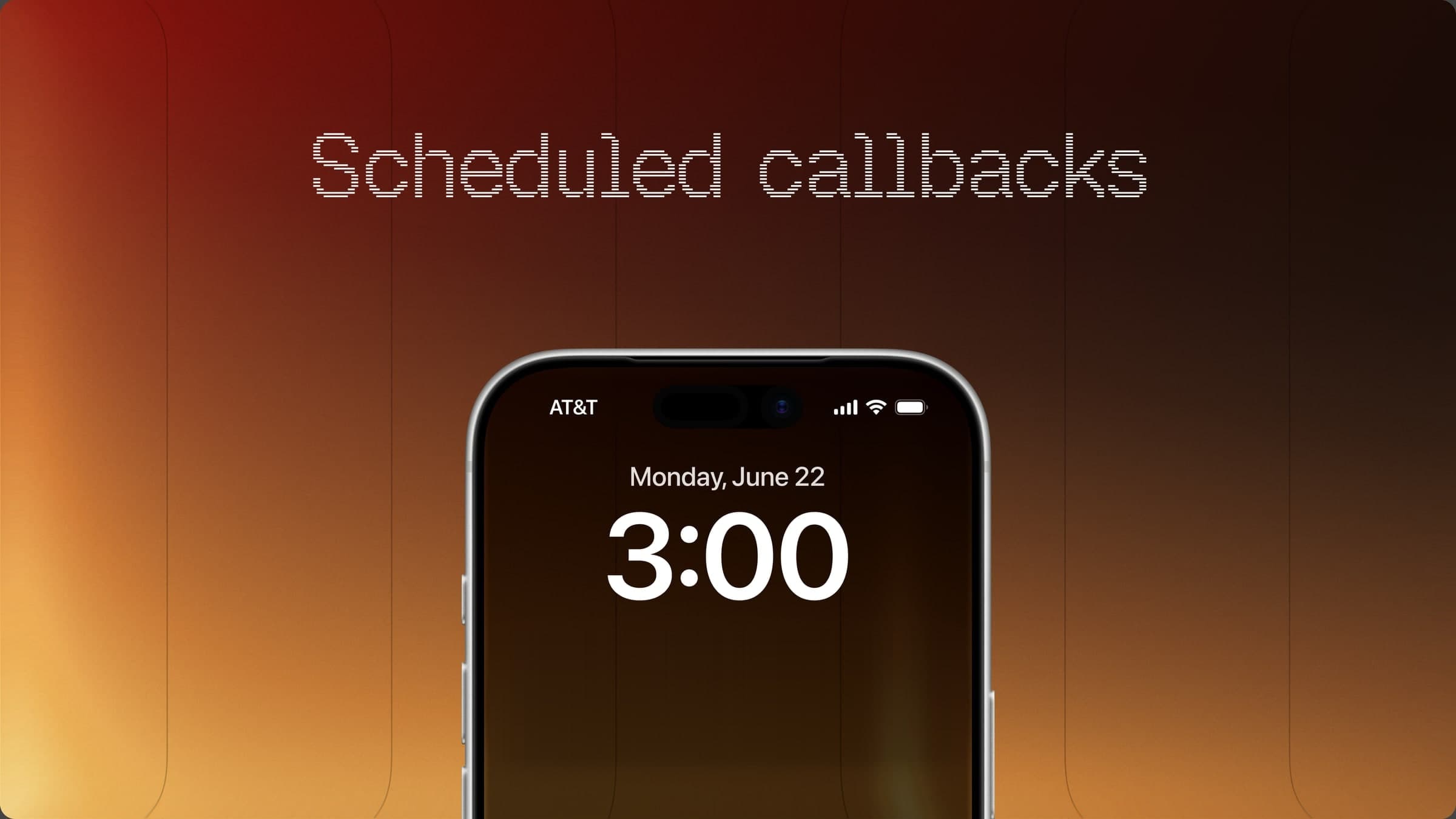 A phone lock screen at 3:00, showing an incoming call from Mahjong — the callback arriving at the time the customer named.