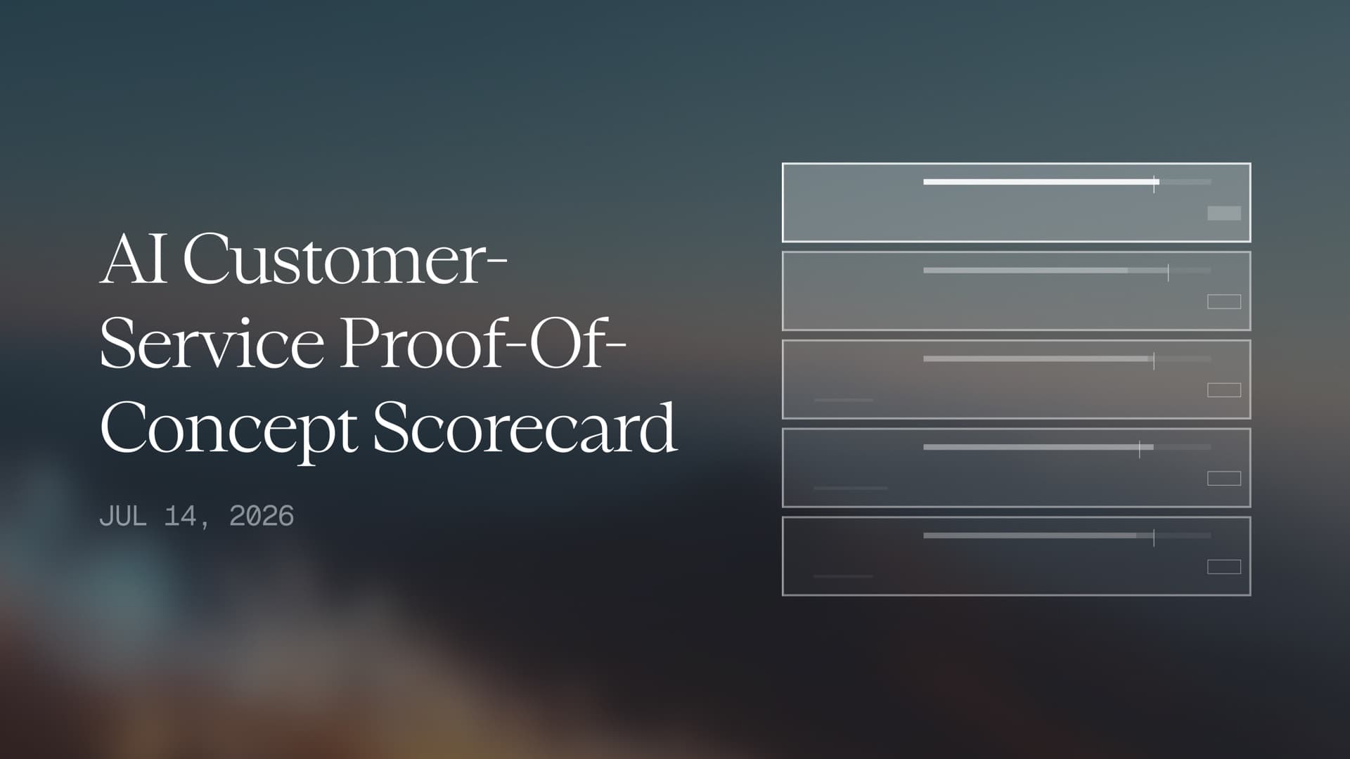 AI Customer-Service Proof-of-Concept Scorecard