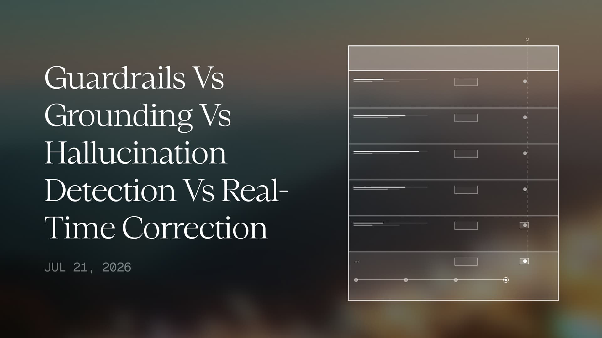 Guardrails vs Grounding vs Hallucination Detection vs Real-Time Correction