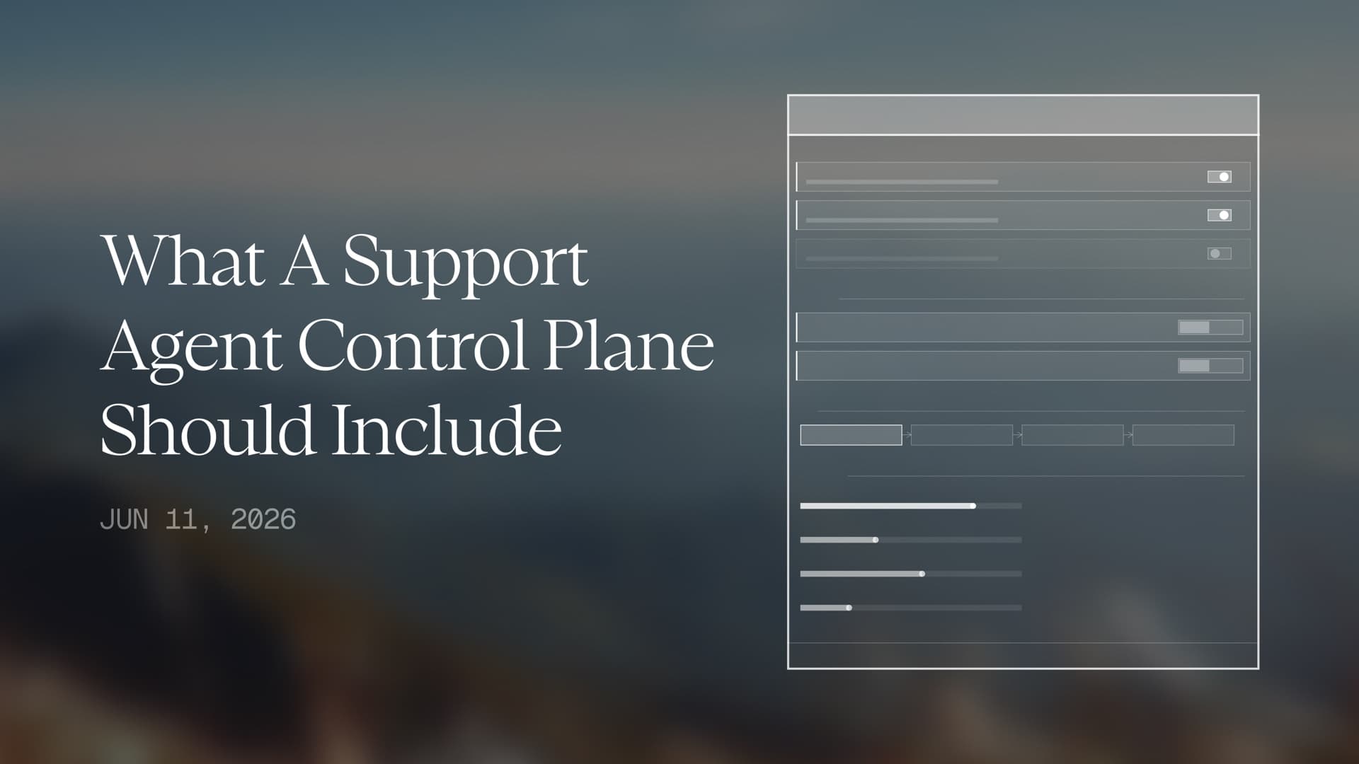 What a Support Agent Control Plane Should Include
