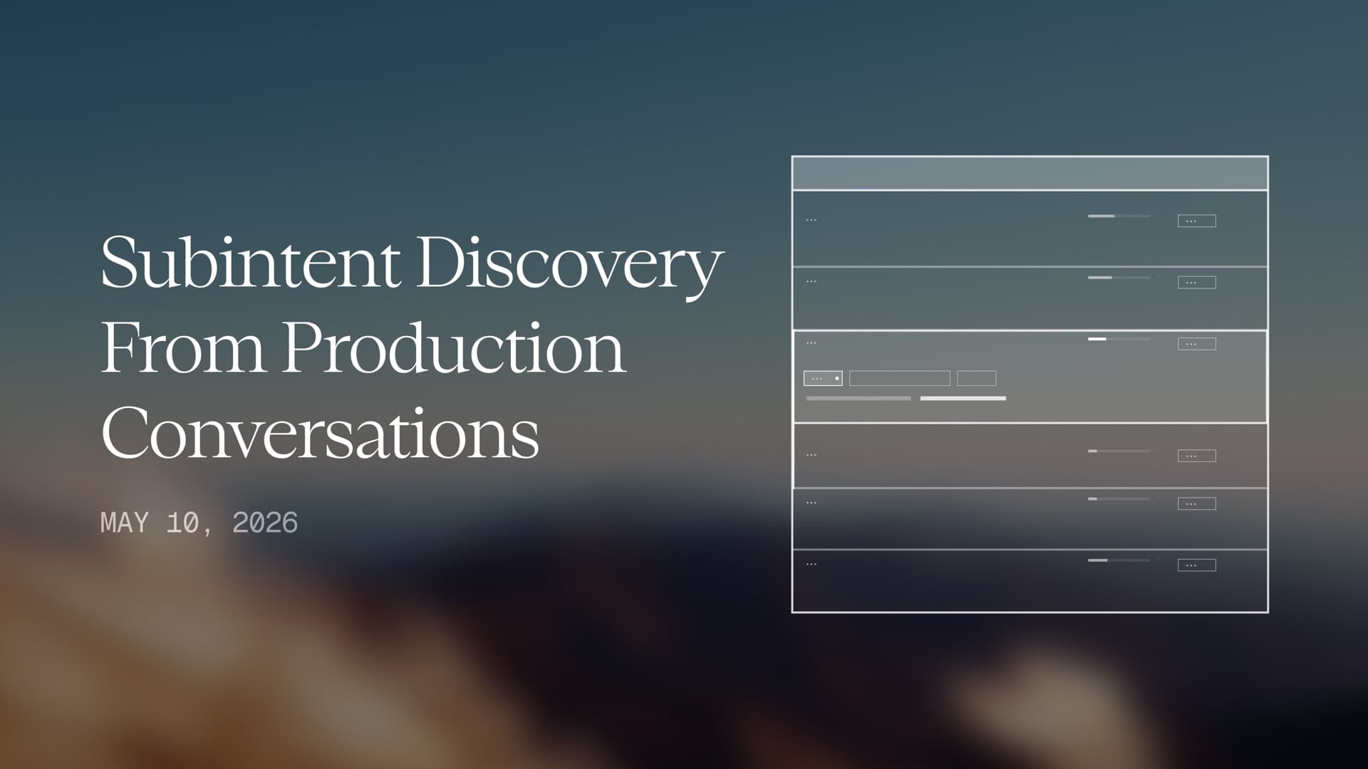 Subintent Discovery From Production Conversations
