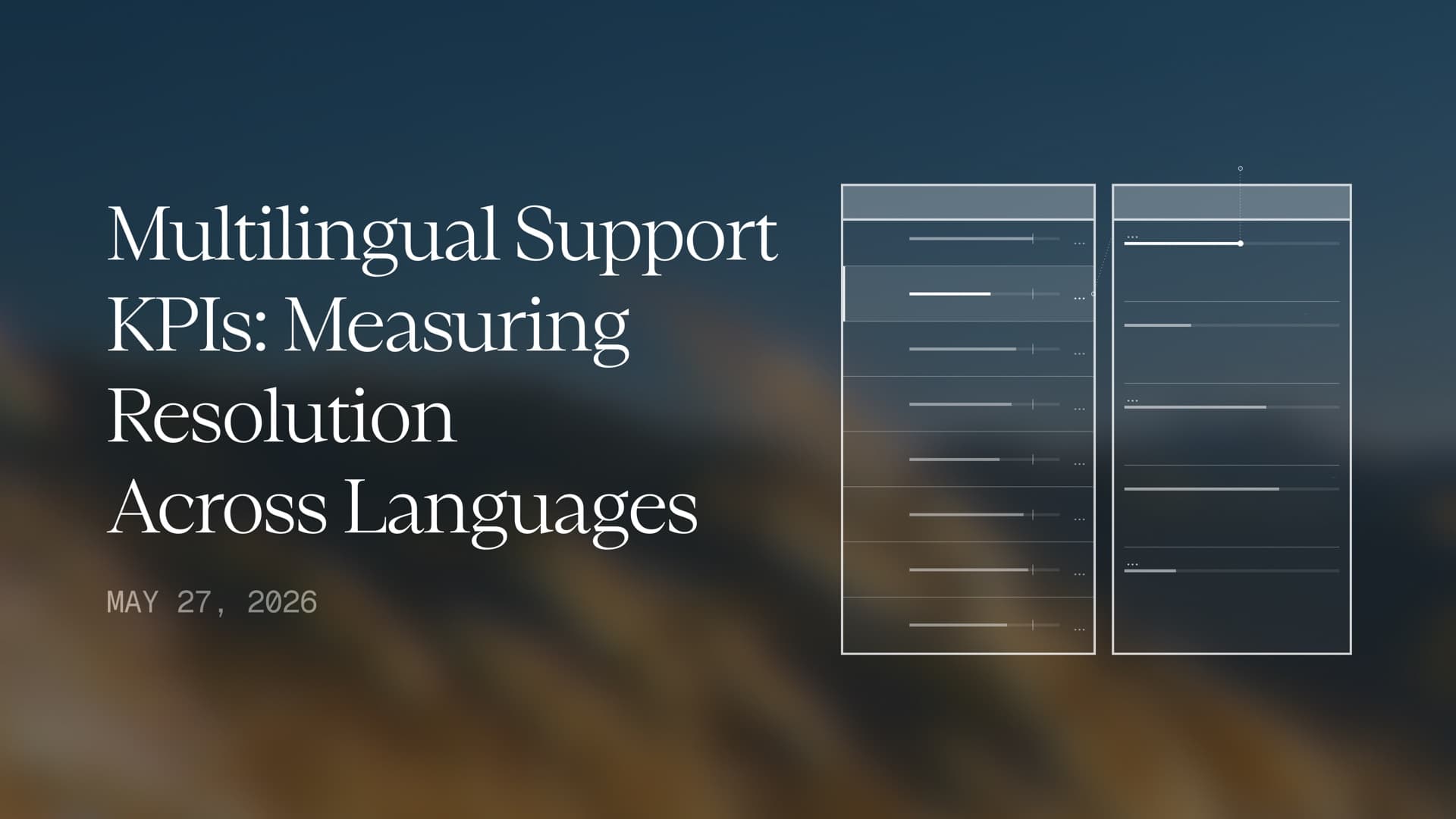 Multilingual Support KPIs: Measuring Resolution Across Languages