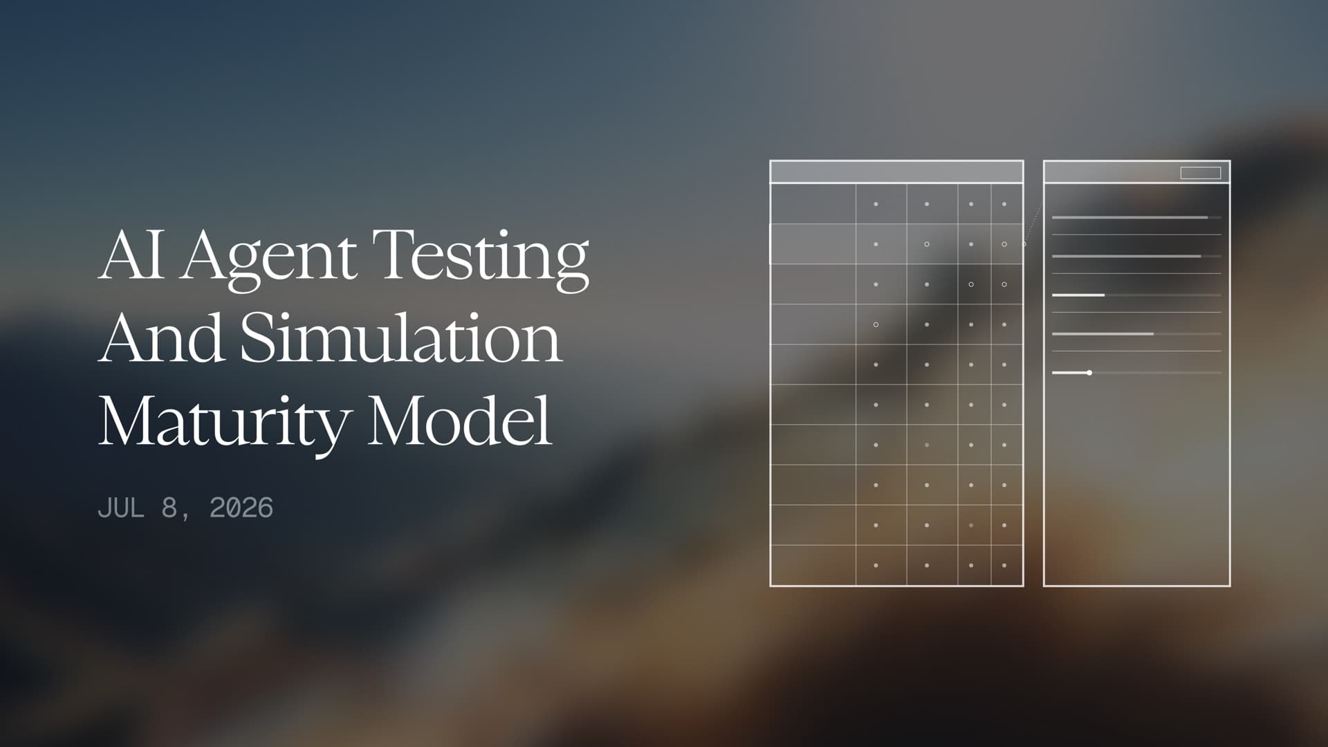 AI Agent Testing and Simulation Maturity Model