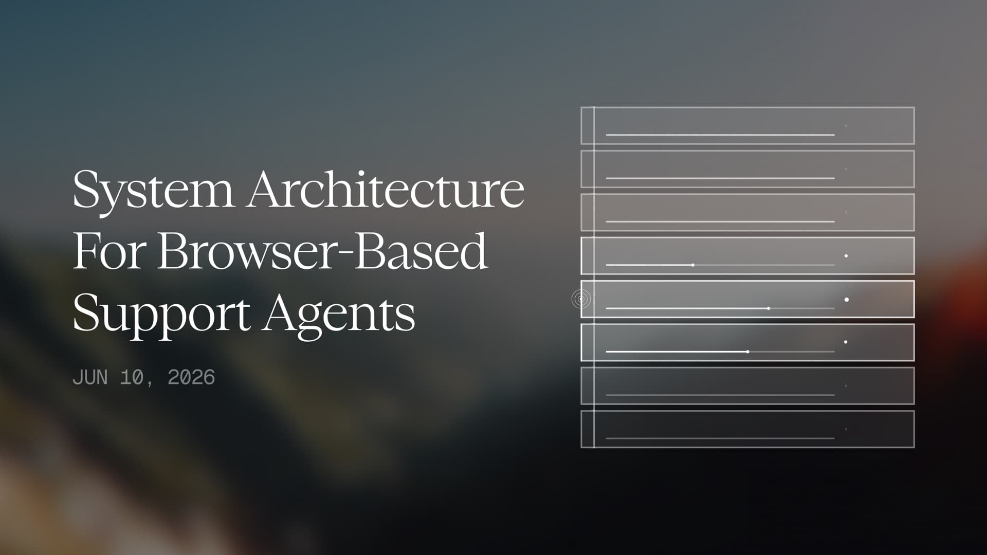 System Architecture for Browser-Based Support Agents