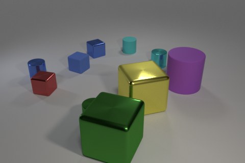 Rendered scene of colored objects used for counting by material.