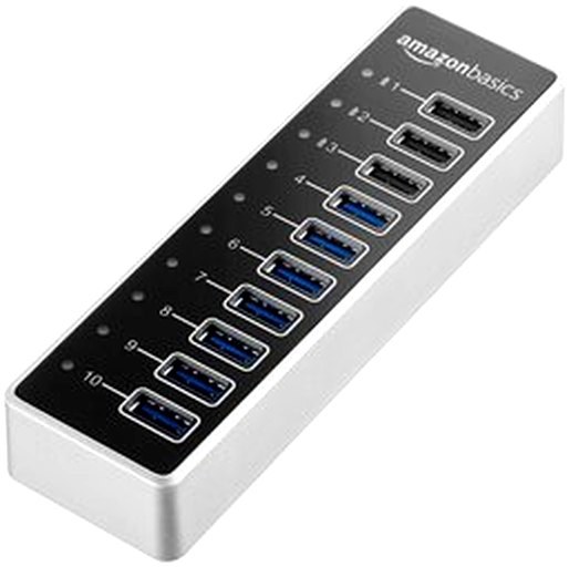 Silver USB hub used for the product-color question.